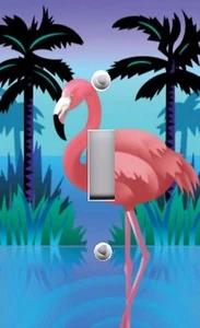 Light Switch Plate Switchplate & Outlet Covers PINK FLAMINGO IN WATER - Imagen 1 de 26