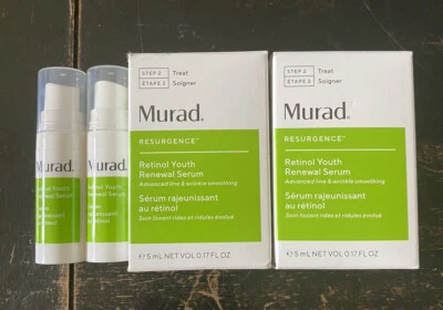 2x Murad Resurgence Retinol Youth Renewal Serum 0.17 fl. oz/5ml each New In Box - Image 1 of 3