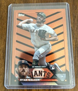 2023 Topps Update Ryan Walker San Francisco Giants Orange And Black Foil RC