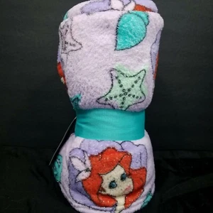 Disney Store The Little Mermaid Fleece Glitter Throw Blanket 50" x 60" Ariel New - Picture 1 of 7