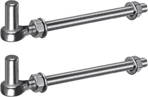 M12 X 10'' J Bolt Gate Hinge 304 Stainless Steel Gate Hinges With 5/8" Male Pin - Picture 1 of 5