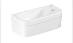 Grohe Euro Ceramic Micro Wall-Hung Washbasin 1 Tap Hole 370mm (1 - Picture 1 of 4