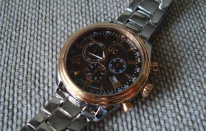 GC Guess Collection Smart Class Swiss Ronda 5040D chronograph rose gold Y04003G4 - Picture 1 of 19