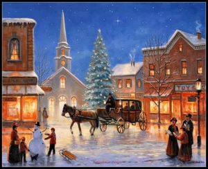 Chart Needlework - Counted Cross Stitch Patterns - Christmas in Pleasantville - Picture 1 of 2