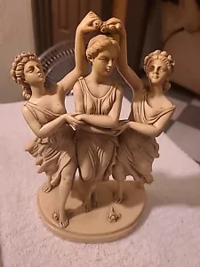 Statua vintage G. Ruggeri Italia scultura firmata anni 60 figure tre dee - Foto 1 di 20