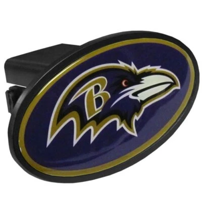 Baltimore Ravens Durable Plastic Oval Hitch Cover Licensed NFL Football - Image 1 of 2