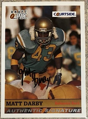 1992 Courtside Draft Pix “Autograph” Matt Darby (RC) #26 - Image 1 of 3