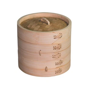 100% Genuine! AVANTI Asian Bamboo Steamer Basket 15cm 2-Tier! RRP $46.95! - Picture 1 of 3
