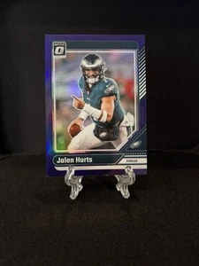 Jalen Hurts 2024 Donruss Optic Purple Prizm #32/60 SP Philadelphia Eagles #158 - Picture 1 of 2