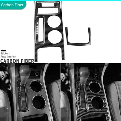 6x Real Carbon Fiber Console Gear Shift Panel Cover For Chevrolet Traverse 09-17 - Image 1 of 4