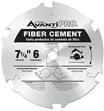Avanti P0706CH  7-1/4" Fiber Cement Blade - Image 1 of 3