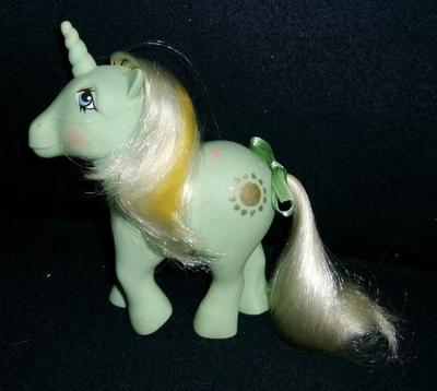 Роза: мой маленький пони MLP винтажный единорог Sunbeam #7 хорошее состояние блестящий G1 - Изображение 1 из 4