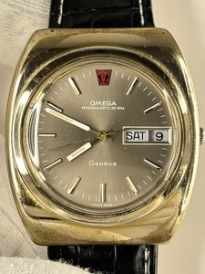 Reloj de vestir OMEGA Geneve 32KHz vintage años 70’s para hombre fecha dorado - 196.0030 - Imagen 1 de 7