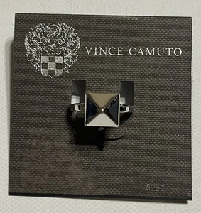 Vince Camuto pyramid IRHOD METAL RINGS silver tone ring, size 7, New - Picture 1 of 4