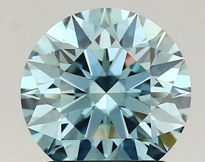 Round 1.43 Cts Fancy Vivid Blue VS2 IGI Certified Lab Grown CVD Diamond - Image 1 of 4