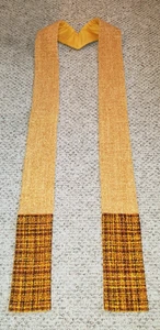 OFFICIANT PASTOR CLERGY STOLE HAND MADE FALL SHADES GOLDS BROWNS - Picture 1 of 7