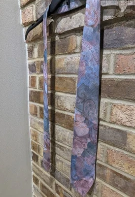 Oscar de La Renta Studio мужской галстук пейсли цветочный пастель дизайнер - Изображение 1 из 4