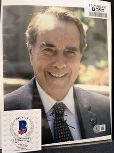 Senator Bob Dole Kansas Signed 8x10 Photo Beckett Authentication - Picture 1 of 3