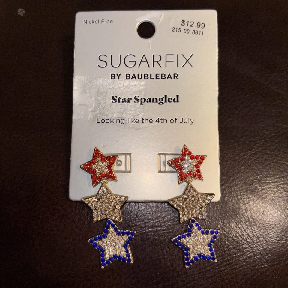Pendientes colgantes con lentejuelas estrella SUGARFIX - oro Foto 1 de 1