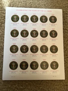 20 USPS Forever Briefmarken 250. Geburtstag Armee FV 14,60 $ USA - Bild 1 von 3