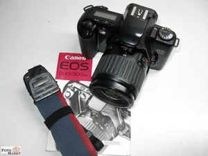 Set: Canon SLR EOS 500 Autofocus + Zoom Lens 35-80 MM 1: 4-5, 6 Macro - Picture 1 of 5