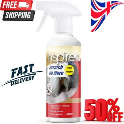 BRANDED Cats Dogs Anti Scratch Furniture Spray 500ml Safe Stop Scratching Deter Repel UK