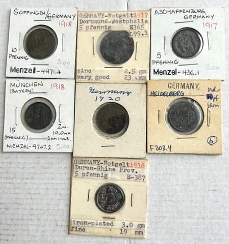 Germany Weimar  Notgeld 7 coins - Set#6 Cover
