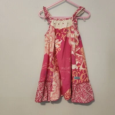 Naartjie Vestido de Sol Talla 2T Niña Coral Maxi Ligero Foto 1 de 4