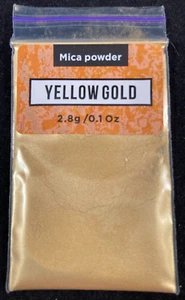 Mica Powder - Yellow Gold - 2.8 g - Soap Shop - Soap/Make Up/Resin - Single Bag - Picture 1 of 3