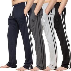 Enzo Mens Pyjamas PJ Pants Loungewear Casual Bottoms Stripes Jersey Trousers