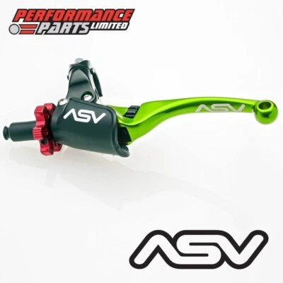 ASV F4 Green Long Clutch Lever with Pro Perch for Suzuki RM125 2005 Foto 1 de 4