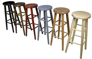 Stück Holz Buche hell heller Holzhocker Barstuhl Stuhl Barhocker 80 cm Neu - Bild 1 von 11