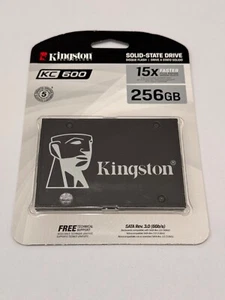 NEW Kingston KC600 256GB 2.5 in SATA III Internal SSD SKC600/256G - Picture 1 of 3