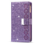 For Samsung S23 Plus S23 S22 A14 A34 A54 Glitter Flip Leather Wallet Case Cover