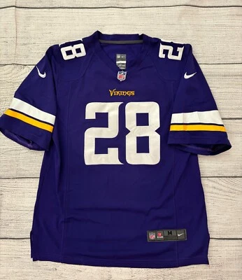 Camiseta deportiva Nike cosida en el campo de la NFL Adrian Peterson #28 Minnesota Vikings juvenil mediana Foto 1 de 4