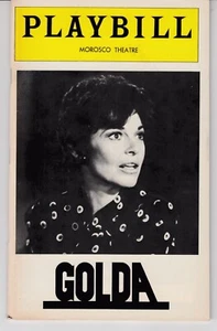 Broadway Spielzettel Golda mit Ann Bancroft im Morosco Theater - November 1977 - Bild 1 von 3