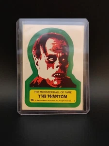 1980 Universal Studios - Monster Hall of Fame Sticker Card #16 The Phantom - Picture 1 of 4