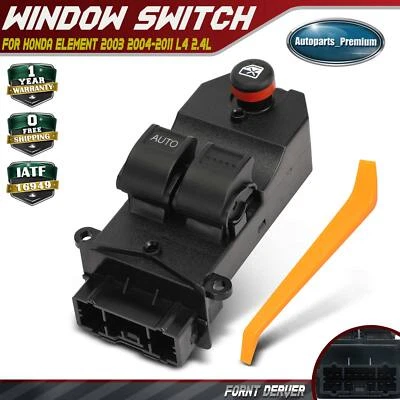 Interruptor de ventana del lado del conductor delantero izquierdo para Honda Element 2003 2004-2011 L4 2,4 L Foto 1 de 4