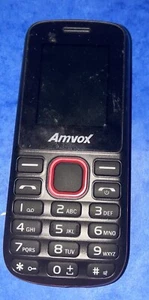 Amvox AX2002 (Unlocked) Black/Red - 2000s Basic Dual Sim Mobile Phone - Afbeelding 1 van 1
