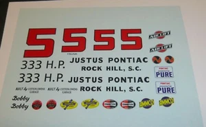 PPP #5 Bobby Johns Cotton Owens 1960 Justus Pontiac 1/25 Nascar Decals - Bild 1 von 2