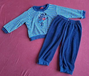 Jungen Frottee Pyjama, Gr. 86, blau, wie neu - Bild 1 von 2
