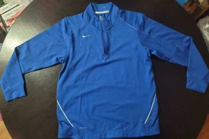 Nike Shirt Pullover Girl Kids Youth Blue 1/4 Zip Stretch Athleisure Size M NWT - Picture 1 of 3