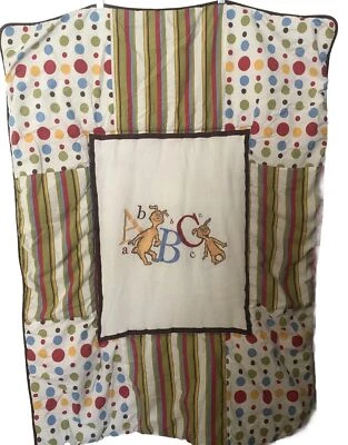 Dr. Seuss Cat in the Hat Baby Blanket Comforter Quilted Color Trend Lab ABC Dots - Imagem 1 de 4