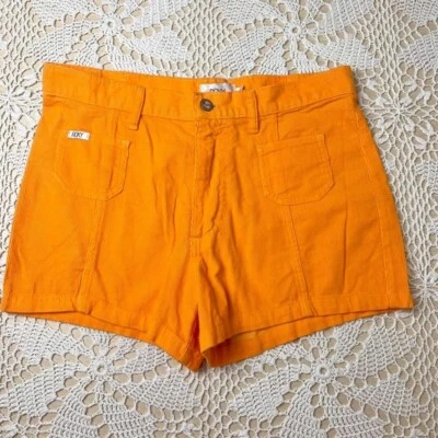 Shorts de veludo amarelo calêndula vintage anos 1990 Roxy feminino júnior 9 - Imagem 1 de 4