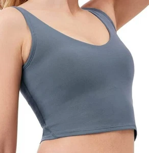 ZEALOTPOWER Women's Sports Bra Padded Crop Top Longline Tank Top Teal Sz XL NEW - Picture 1 of 3