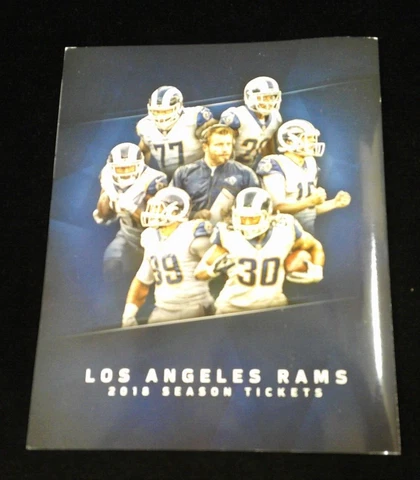 Los Angeles Rams 2018 Season Ticket Booklet Cover