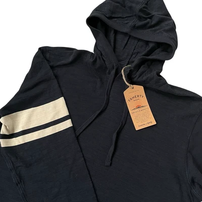 Sudadera con Capucha Faherty Sunwashed Slub Azul Marino Dume Rayas Para Hombre Talla Grande $98 Foto 1 de 4
