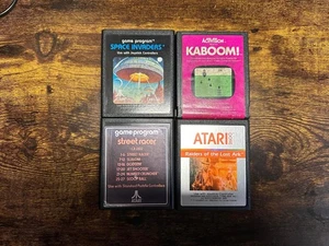 Atari 2600 Classic Game Cartridges - Space Invaders, Kaboom!, Street Racer, and  - Picture 1 of 5