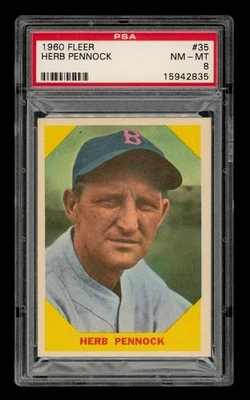 1960 Fleer Set-Break # 35 Herb Pennock PSA 8 NM-MT - Image 1 of 3