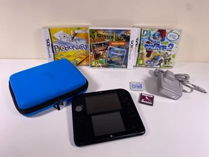 Nintendo 2DS Blue/Black Console Bundle Super Mario Bros 2 Edition + Games Tested - Picture 1 of 12